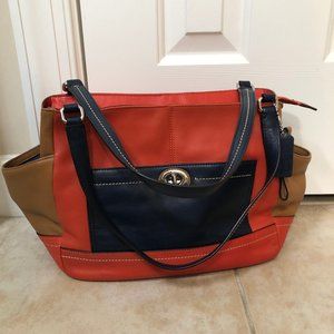 Coach Park Colorblock Multi-Color Carrie Tote